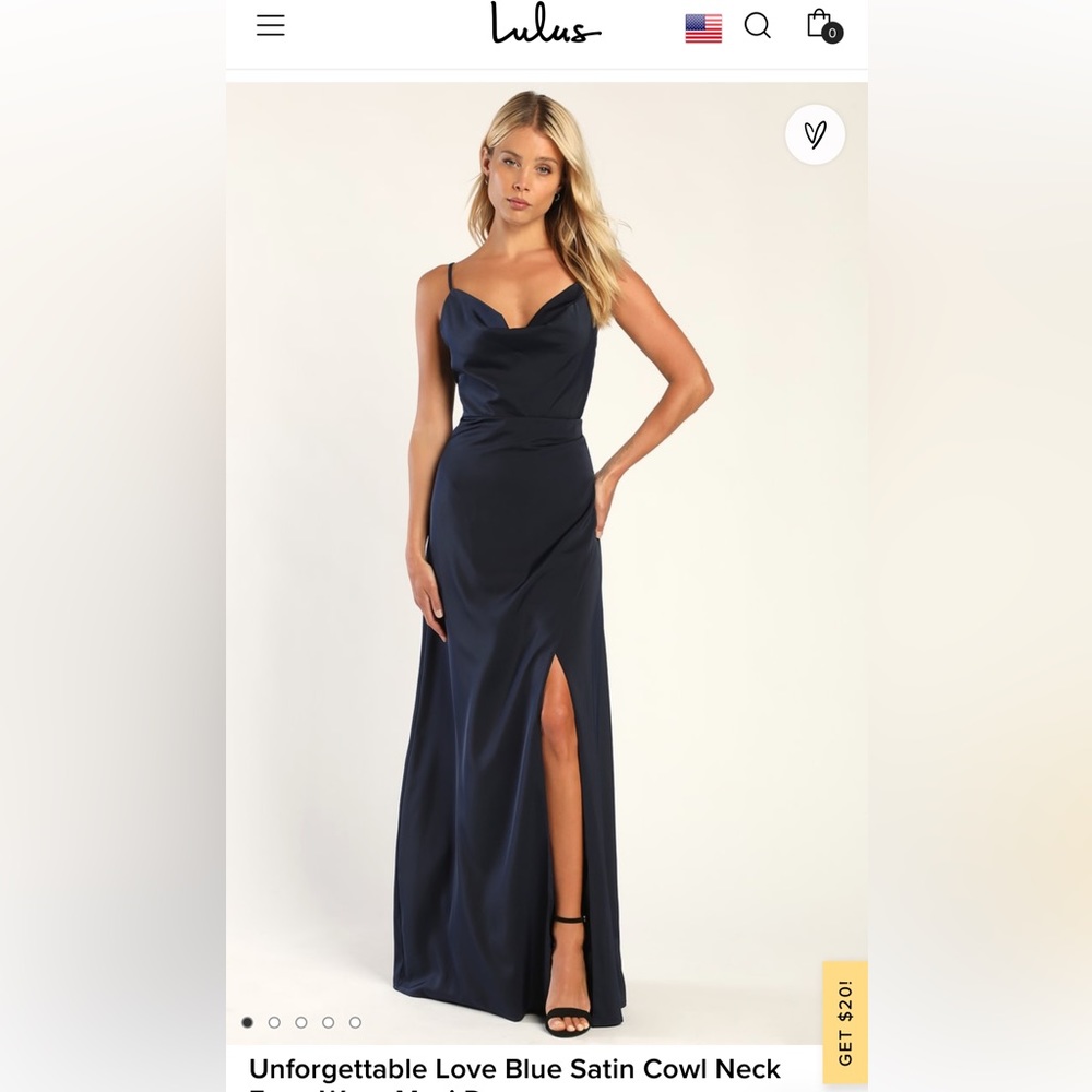 Lulus Cowl Neck Maxi Dress